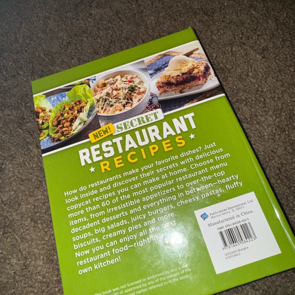 Secret Restaurant Recipes Cookbook - Picture 2 of 2